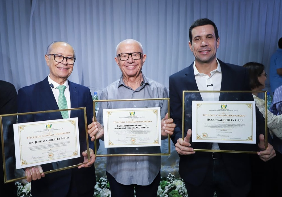 Prefeito Roberto Wanderley recebe Título de Cidadão Honorário de Estrela de Alagoas