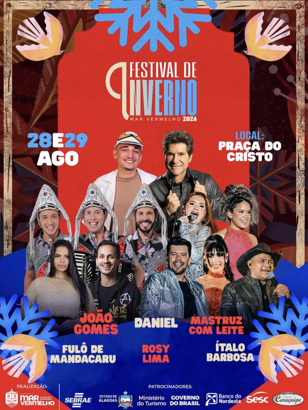Festival de Inverno leva grandes nomes da música a Mar Vermelho nos dias 28 e 29 de agosto